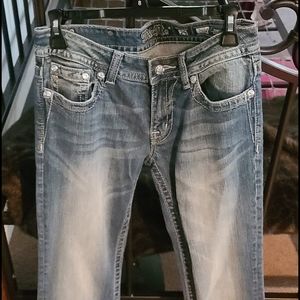 Brand new miss me jeans rine stone rose on back po